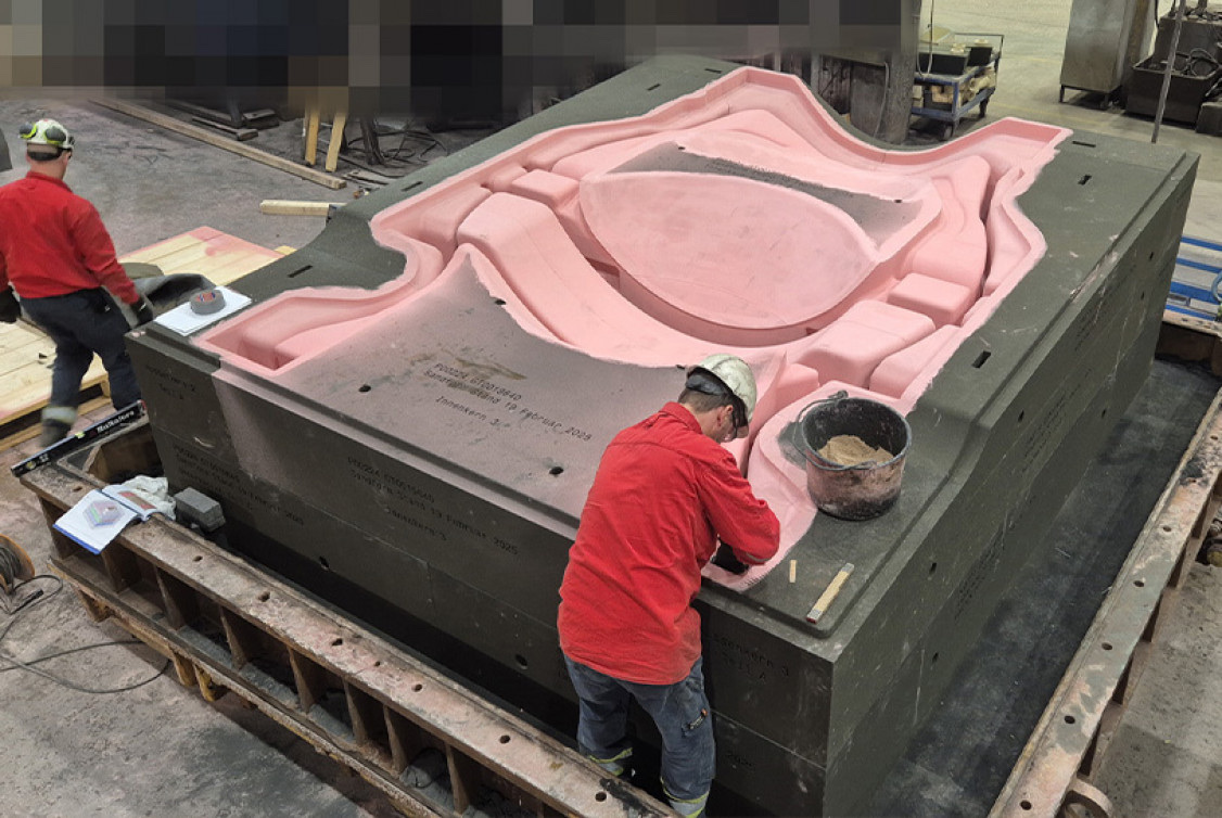 大型打印砂型作业现场